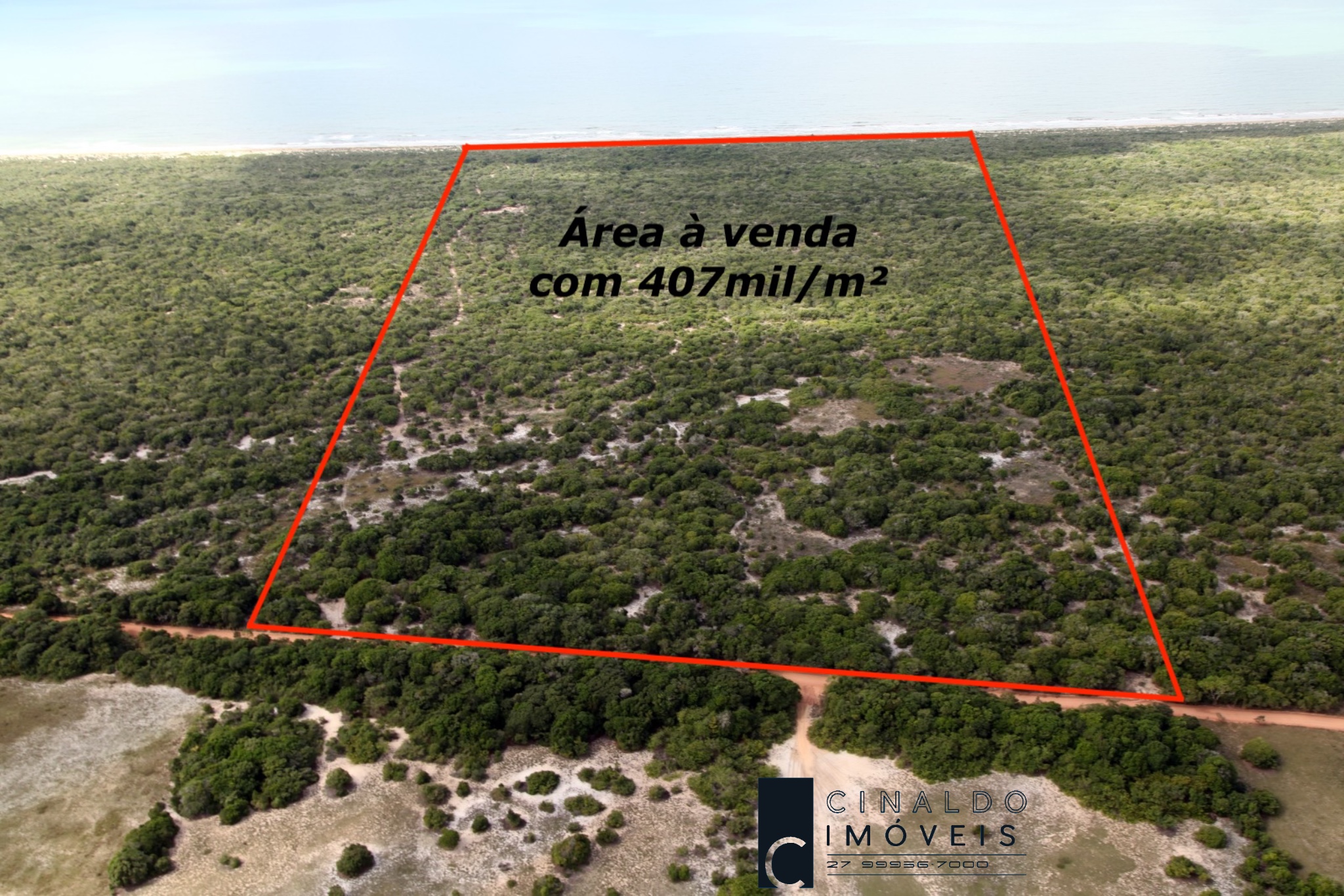 Área com mais de 400000m² à venda entre Guriri e Barra Nova em São Mateus ES
